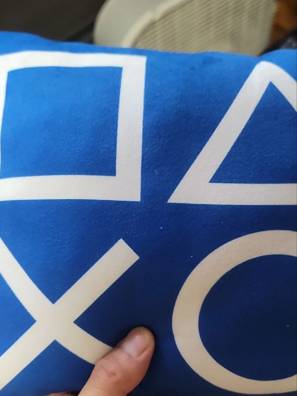 Sony PlayStation Mini Controller Blue and White Cushion